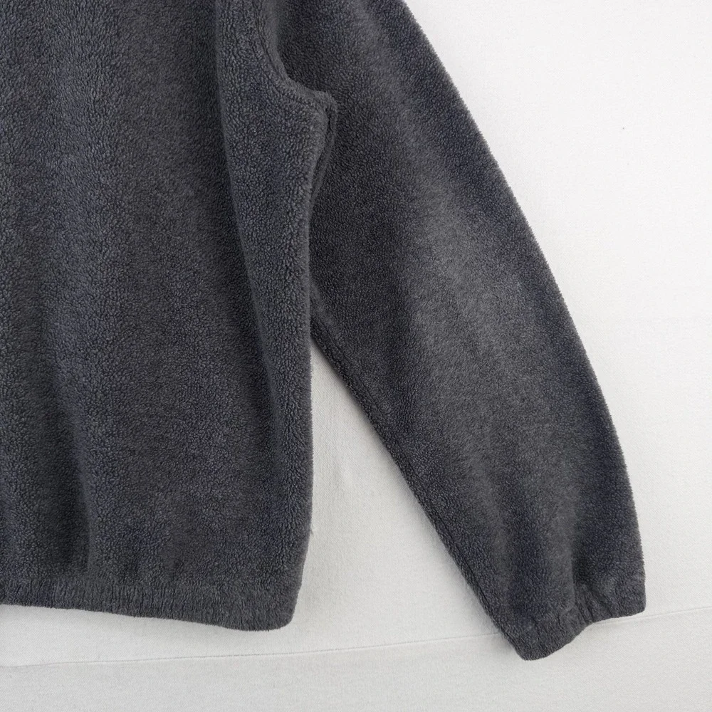 90's Vtg Polo Ralph Lauren Men's S Fleece Chin Strap Harrington Jacket Gray